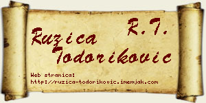Ružica Todoriković vizit kartica